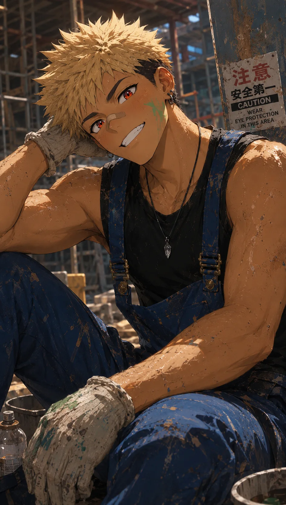 Leo smiling in a close portrait